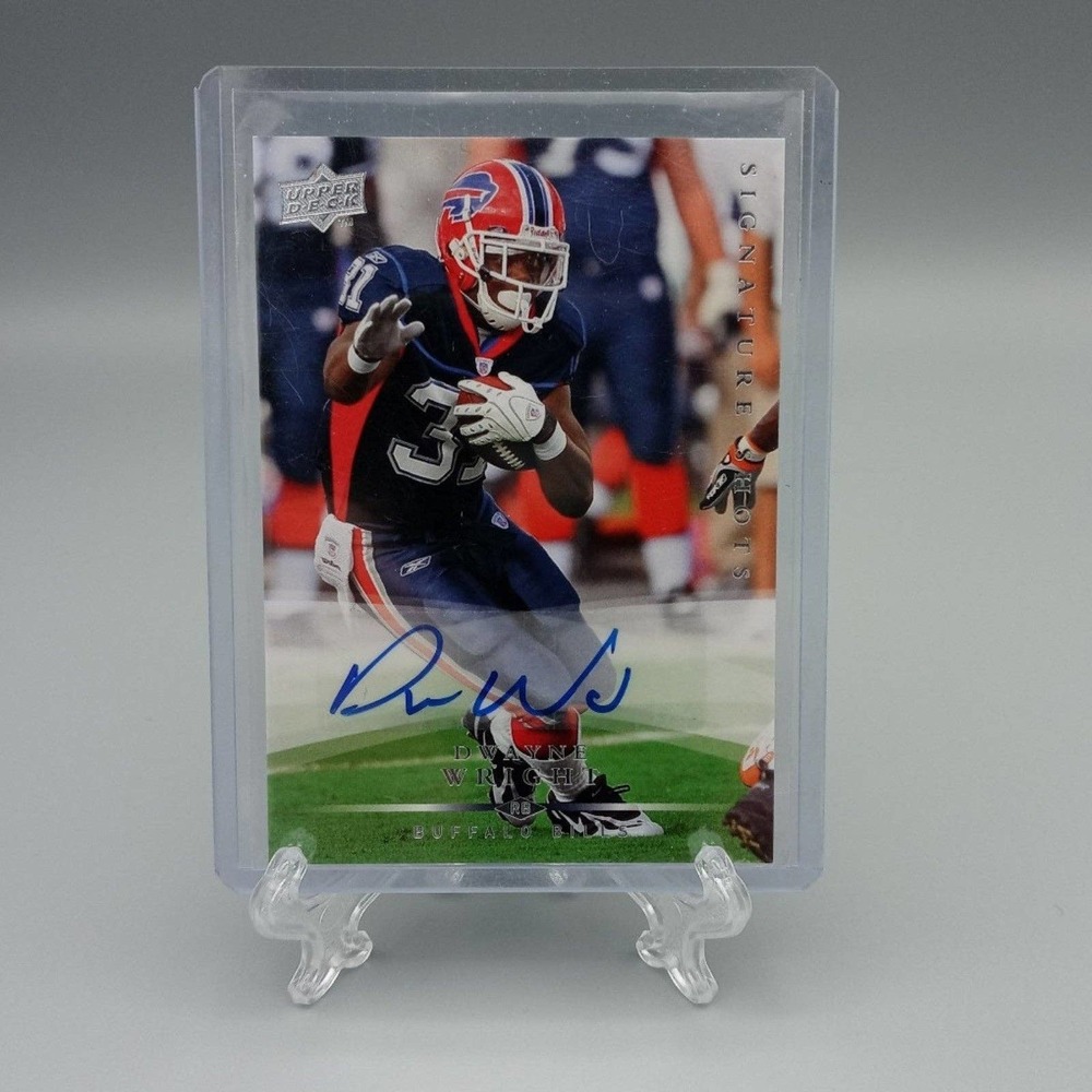 Dwayne Wright Autographed 2008 Upper Deck Signature Shots #SS59 Card NFL Bills